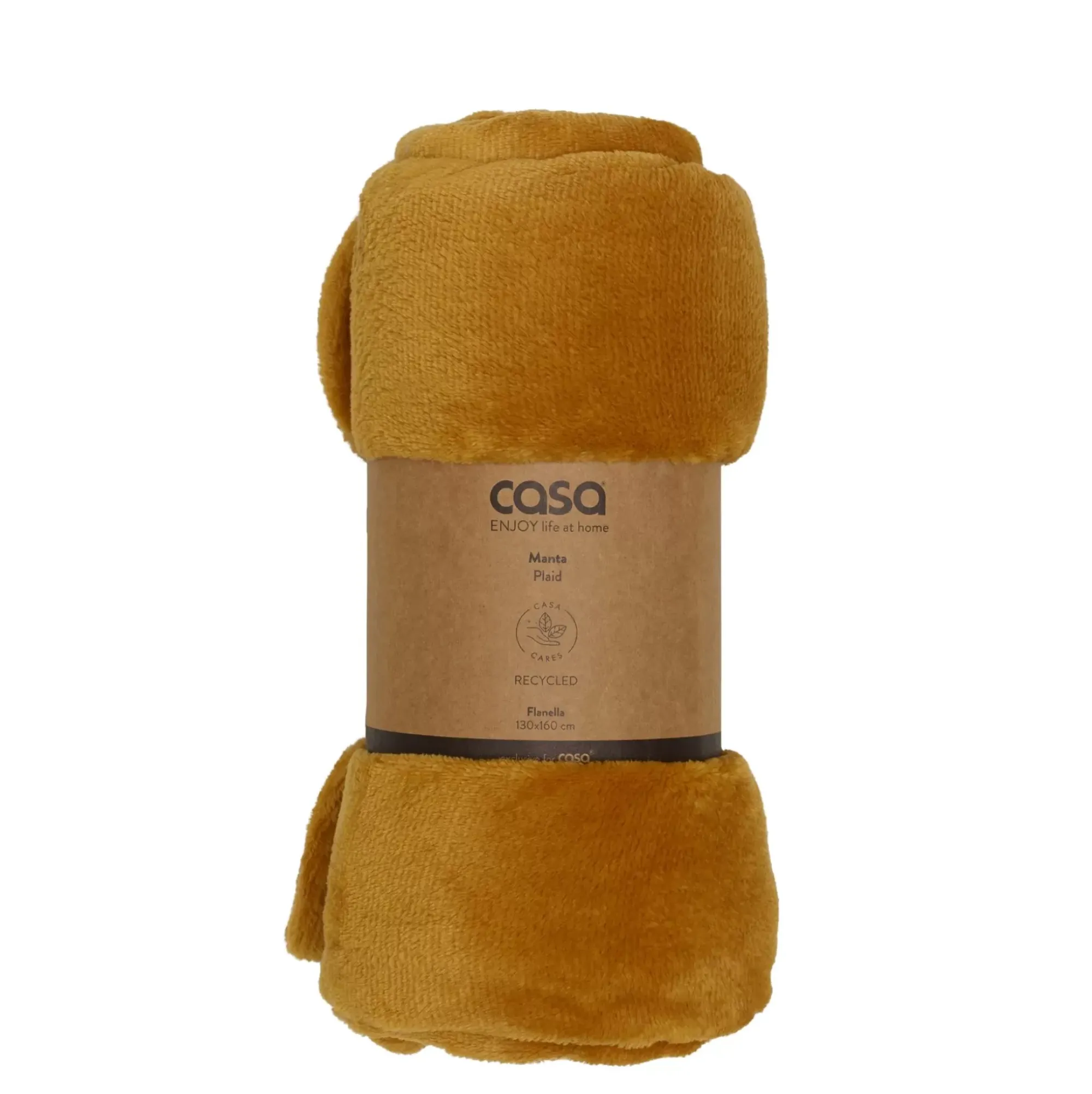 CASA Mantas|Flanella Manta Amarillo Oscuro