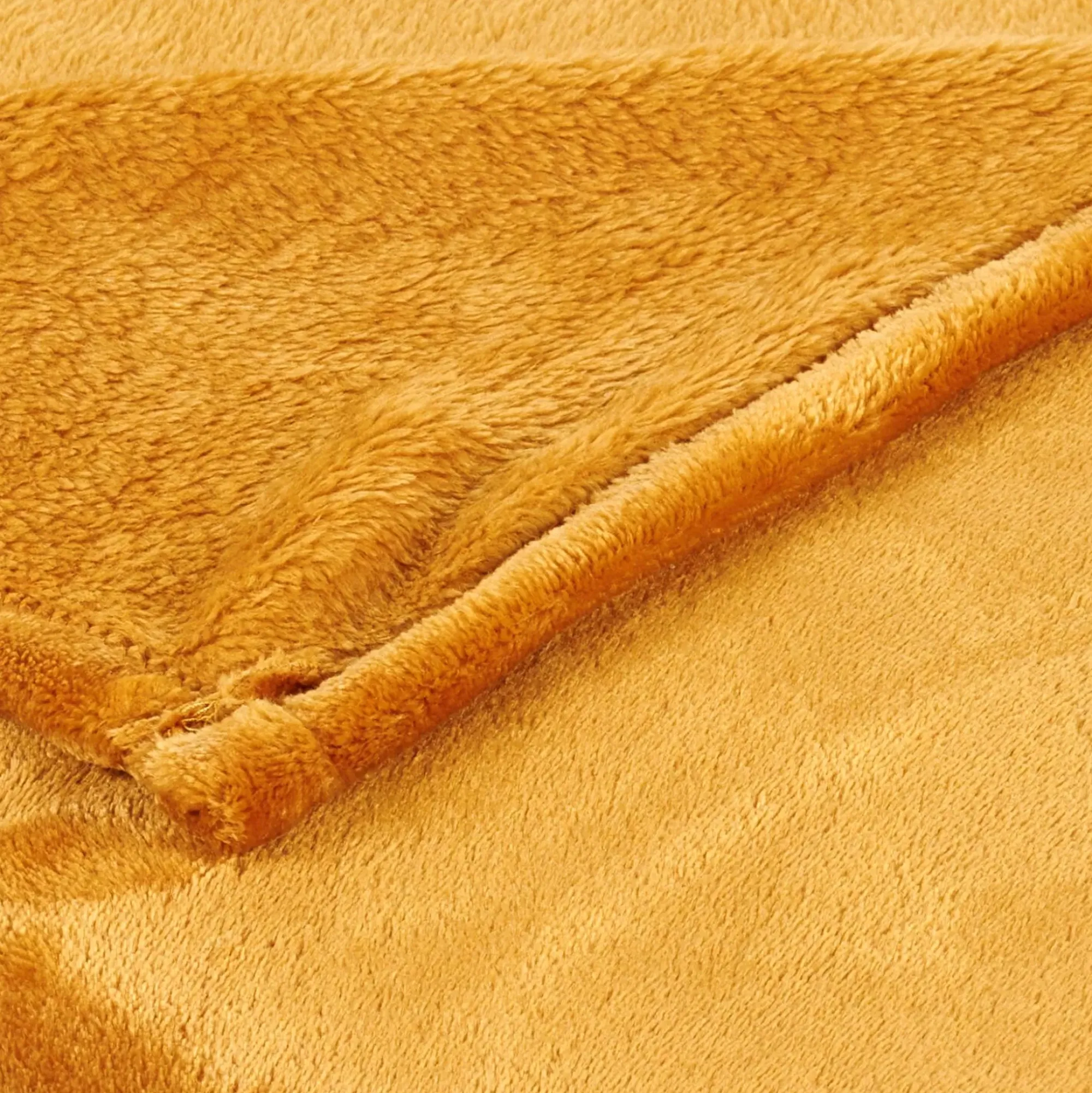 CASA Mantas|Flanella Manta Amarillo Oscuro