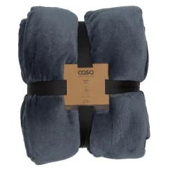 CASA Mantas|Flanella Manta Gris Oscuro