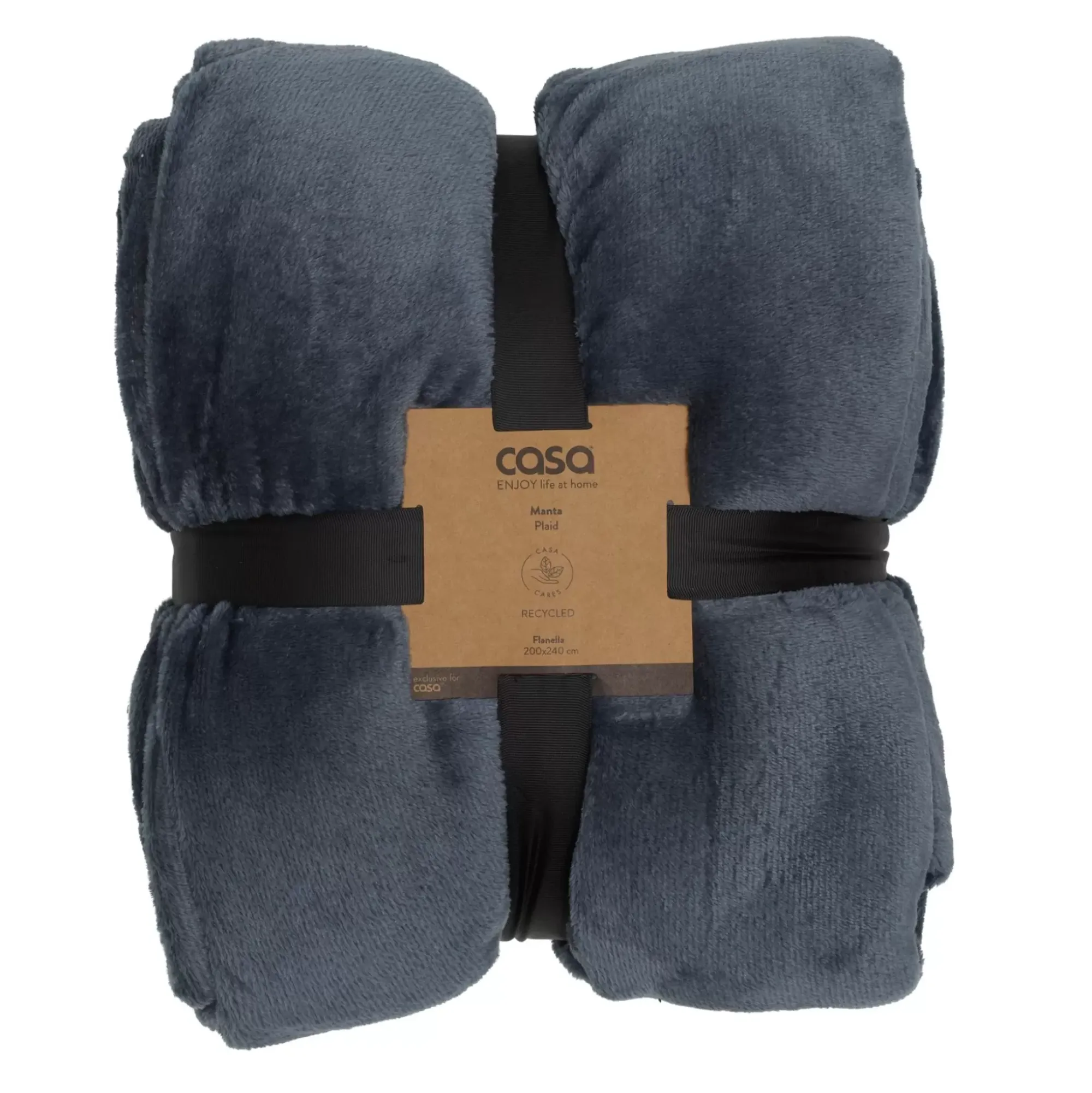 CASA Mantas|Flanella Manta Gris Oscuro
