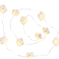 CASA Guirnaldas De Luz|Flower Guirnalda Blanco, Amarillo, Morado