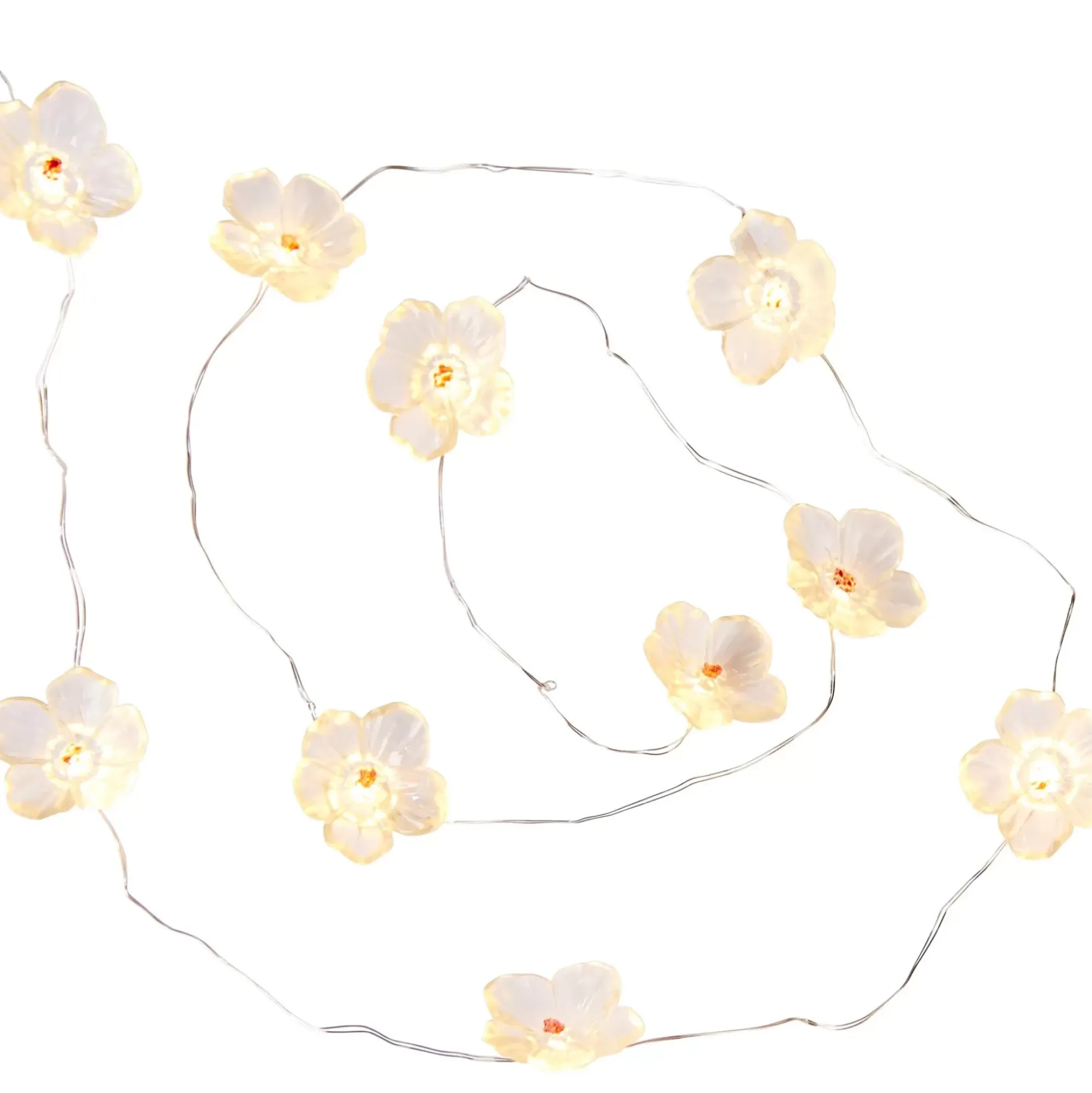 CASA Guirnaldas De Luz|Flower Guirnalda Blanco, Amarillo, Morado