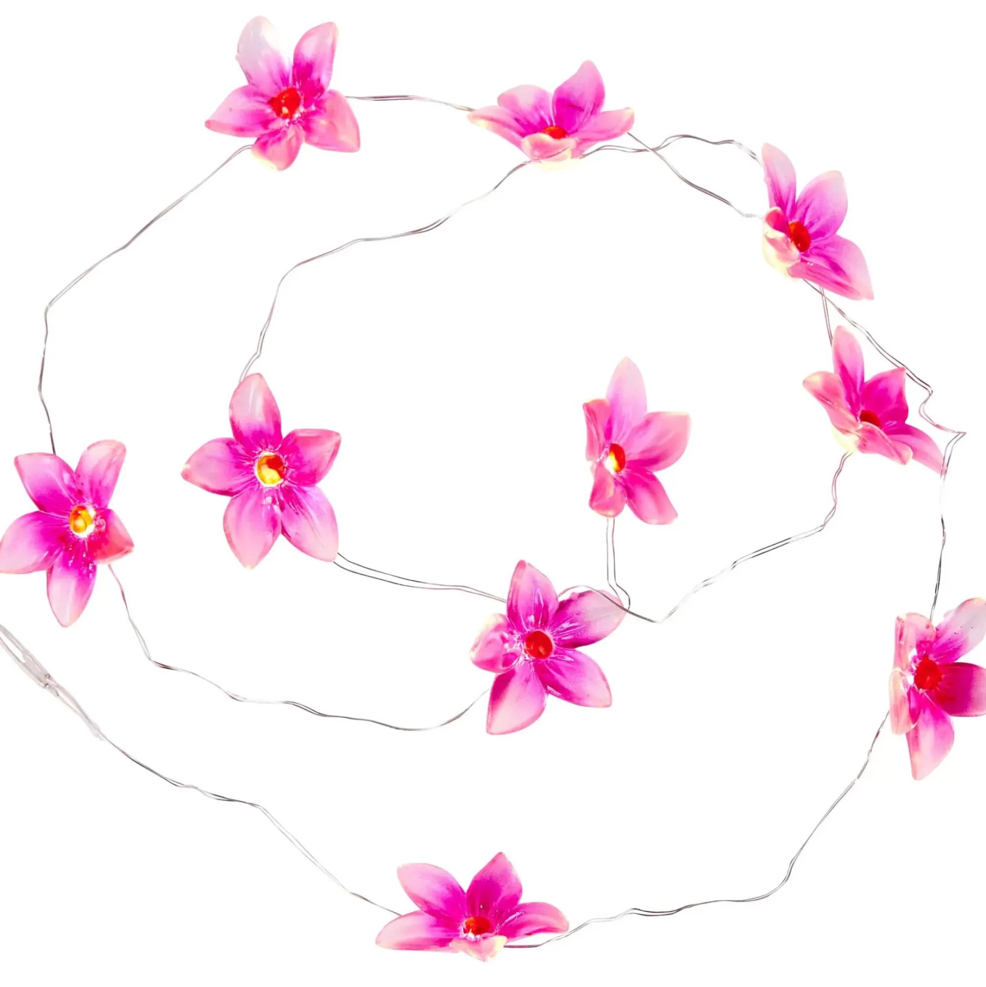 CASA Guirnaldas De Luz|Flower Guirnalda Blanco, Amarillo, Morado