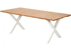 CASA Mesas De Jardín|Formax Mesa De Jardín Con Patas En X Natural/Blanco