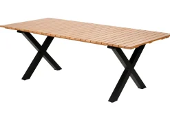 CASA Mesas De Jardín|Formax Mesa De Jardín Con Patas En X Natural/Negro