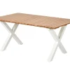 CASA Mesas De Jardín|Formax Mesa De Jardín Con Patas En X Natural/Blanco