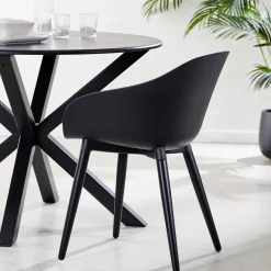 CASA Sillas De Jardín|Fray Sillas De Comedor Negro