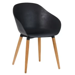 CASA Sillas De Jardín|Fray Sillas De Comedor Negro/Natural