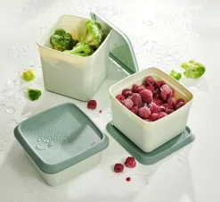 CASA Taperes|Freezer Cajas Congeladoras Juego De 10 Menta, Verde Oscuro