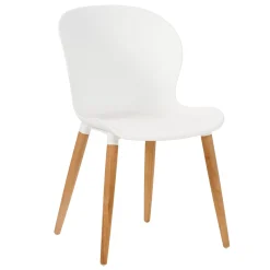 CASA Sillas De Jardín|Frida Silla De Concha Blanca/Natural