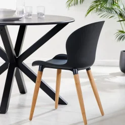 CASA Sillas De Jardín|Frida Sillas De Comedor Negro/Natural