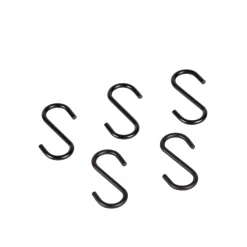 CASA Estanterías|Fumo Ganchos Juego De 5 Negro