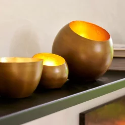 CASA Soprortes Para Velitas|Gimini Soporte Para Vela Pequena Cobrizo