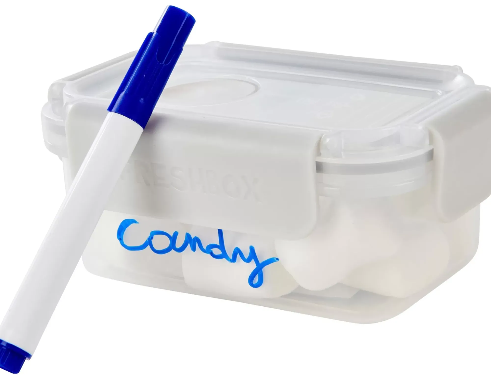 CASA Instrumentos De Cocina|Homey Clip Marcador De Tiza Para Fiambrera Azul