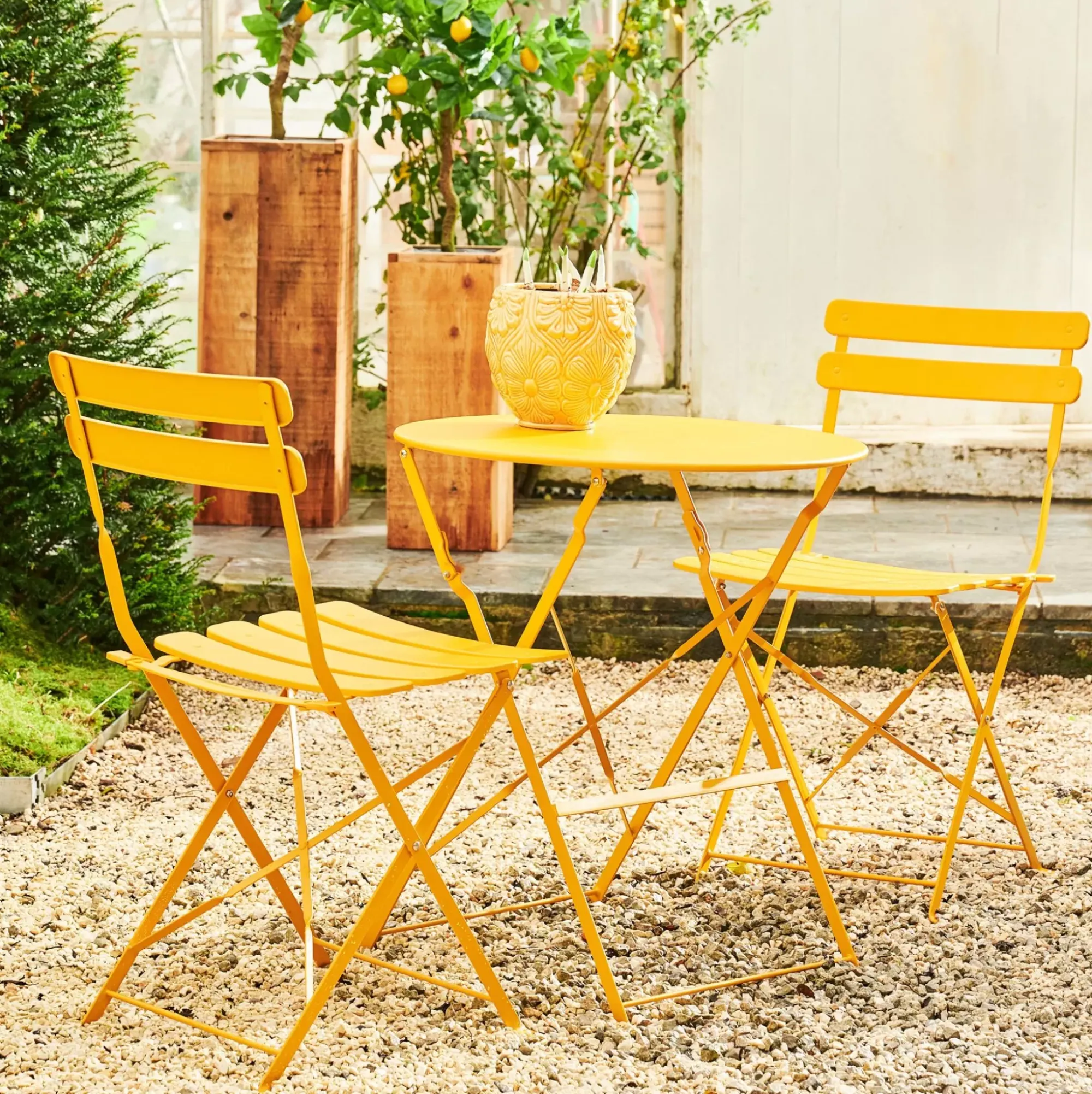 CASA Conjuntos Bistro|Imperial Conjunto Bistro Redondo Amarillo