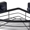 CASA Accesorios De Ducha|Industria Rinconera Para Ducha Con Ventosas Negro