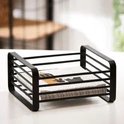 CASA Accesorios De Cocina|Industria Servilletero Negro