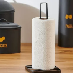 CASA Accesorios De Cocina|Industria Soporte De Papel De Cocina Negro