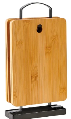 CASA Tablas De Cortar|Industria Tablas De Pan Con Soporte Negro, Natural