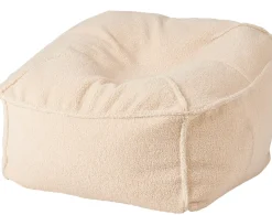 CASA Pufs|Jacki Tejido Teddy Blanco