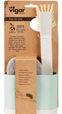 CASA Fregar|Jasmin Cepillo Lavaplat/Sop Con Esponja Verde