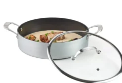 CASA Sartenes|Kastrol Olla Con Tapa Plateado