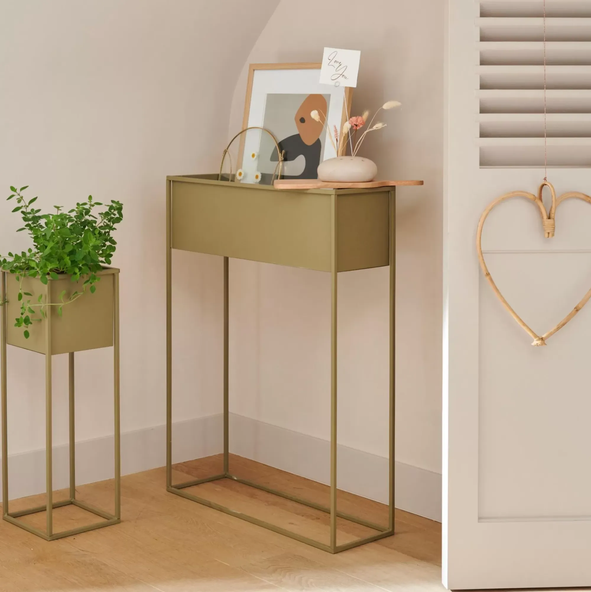 CASA Soportes Para Plantas|Largo Macetero Caqui