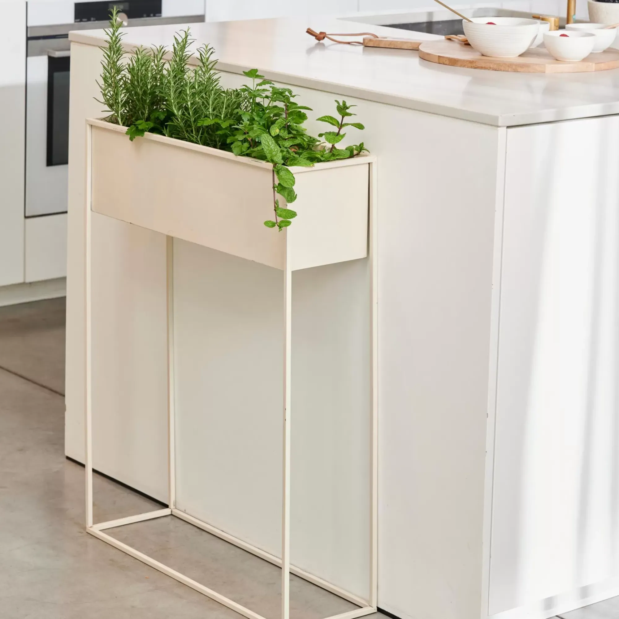 CASA Soportes Para Plantas|Largo Macetero Crema