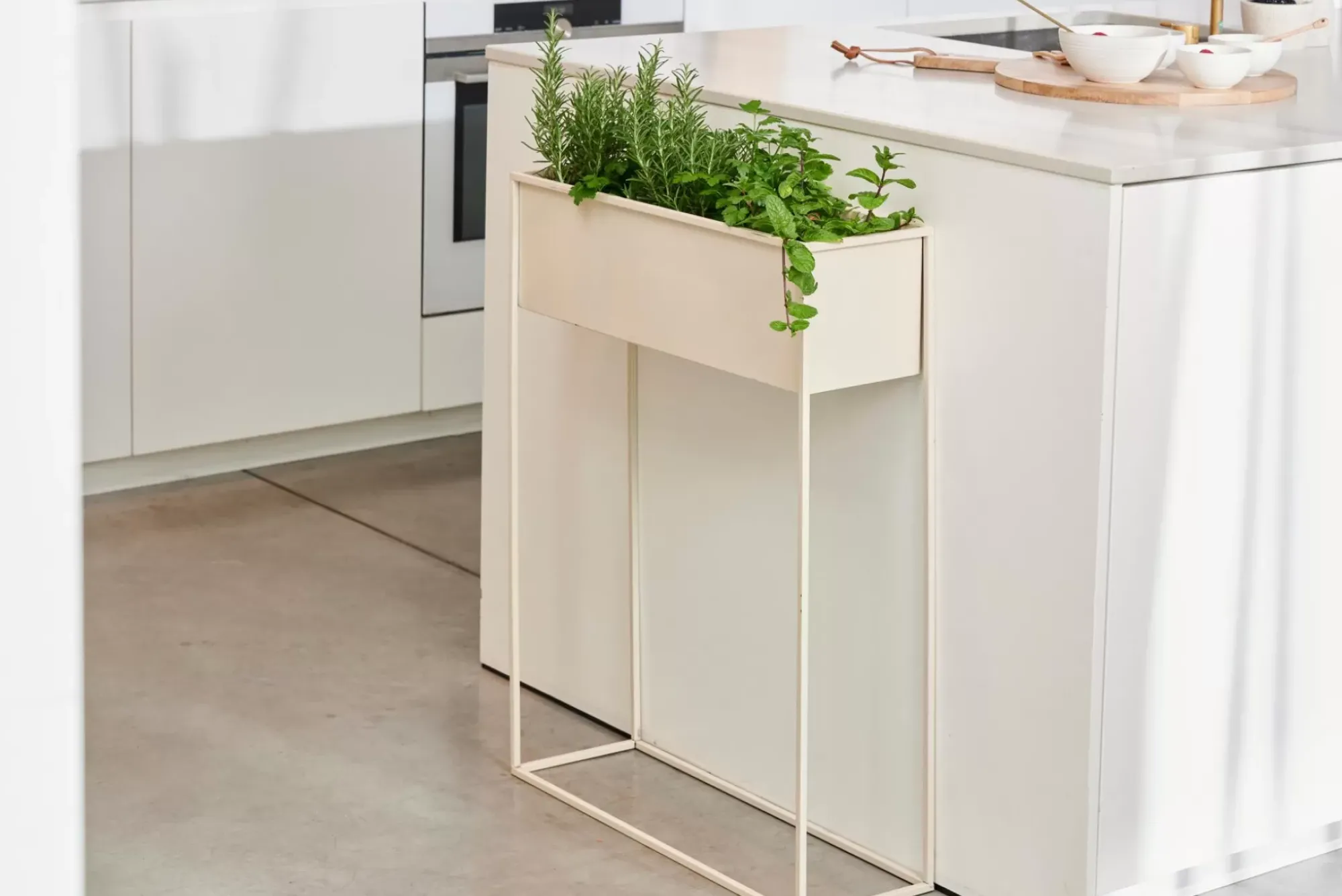 CASA Soportes Para Plantas|Largo Macetero Crema