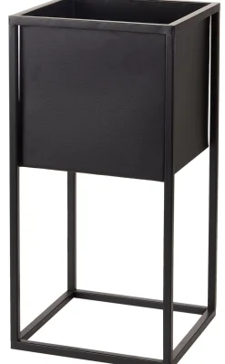 CASA Soportes Para Plantas|Largo Macetero Negro