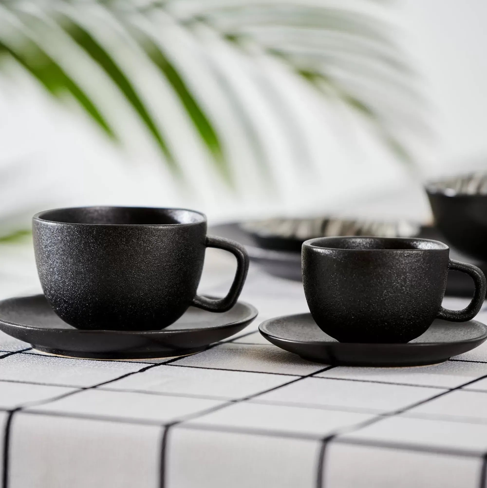 CASA Tazas|Magma Taza Y Plato Tacita Negro