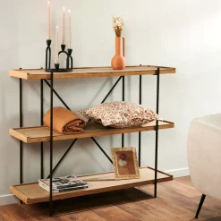 CASA Estanterías|Maine Estanteria De Pared Negro, Natural