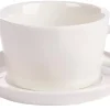 CASA Tazas|Marea Taza Y Plato Blanco