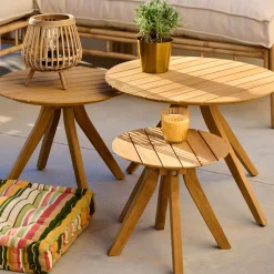 CASA Mesas Auxiliares De Jardín|Marrow Mesa Lounge Natural