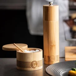 CASA Instrumentos De Cocina|Masterchef Bote Para Sal Con Cuchara Natural