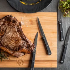 CASA Cuchillos De Carne|Masterchef Juego De 4 Cuchillos Carne Negro