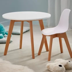 CASA Muebles Para Niños|Mathias Silla Para Ninos Blanco, Natural