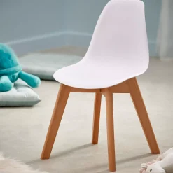 CASA Muebles Para Niños|Mathias Silla Para Ninos Blanco, Natural