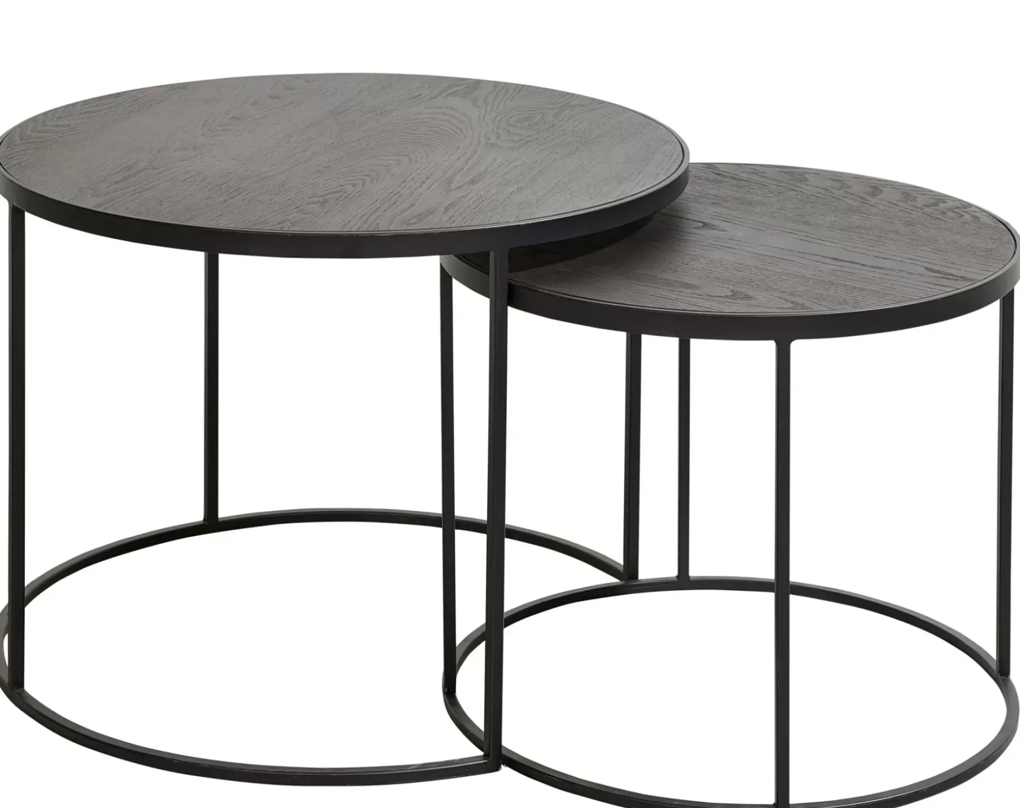 CASA Mesas Auxiliares|Memphis Mesas Auxiliares Juego De 2 Patas Negro