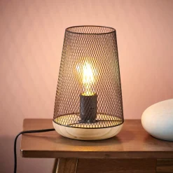 CASA Lamparas De Mesa|Mesh Lampara De Mesa Negro