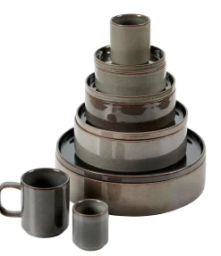 CASA Platos|Mineral Graphite Plato Gris