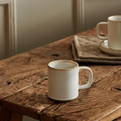 CASA Tacitas|Mineral Marble Taza Con Asa Blanco