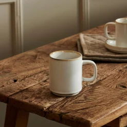 CASA Tacitas|Mineral Marble Taza Con Asa Blanco