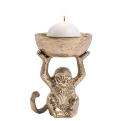 CASA Soprortes Para Velitas|Monkey Soporte Para Velas Dorado