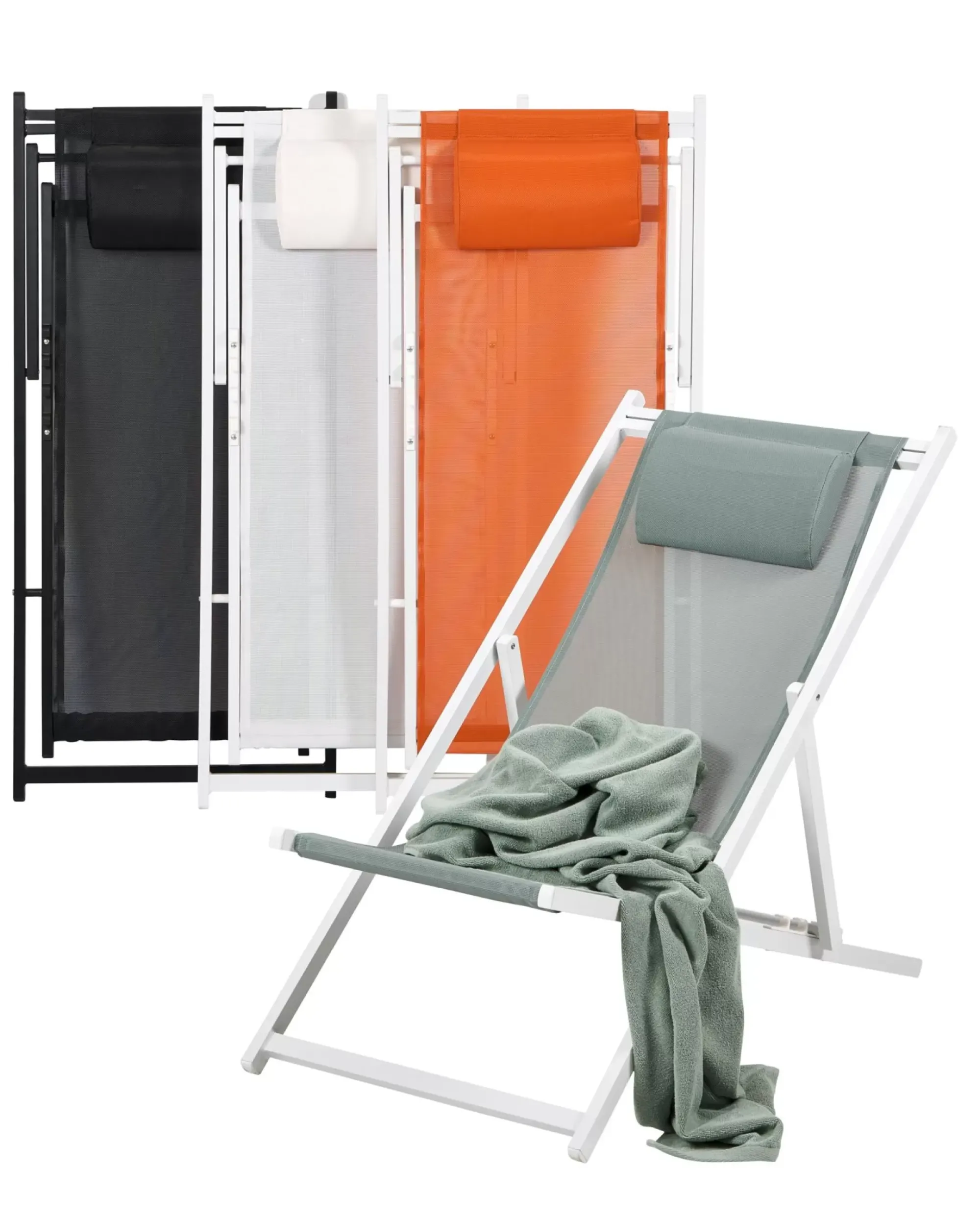 CASA Hamacas De Playa|Monterey Silla Plegable Blanco