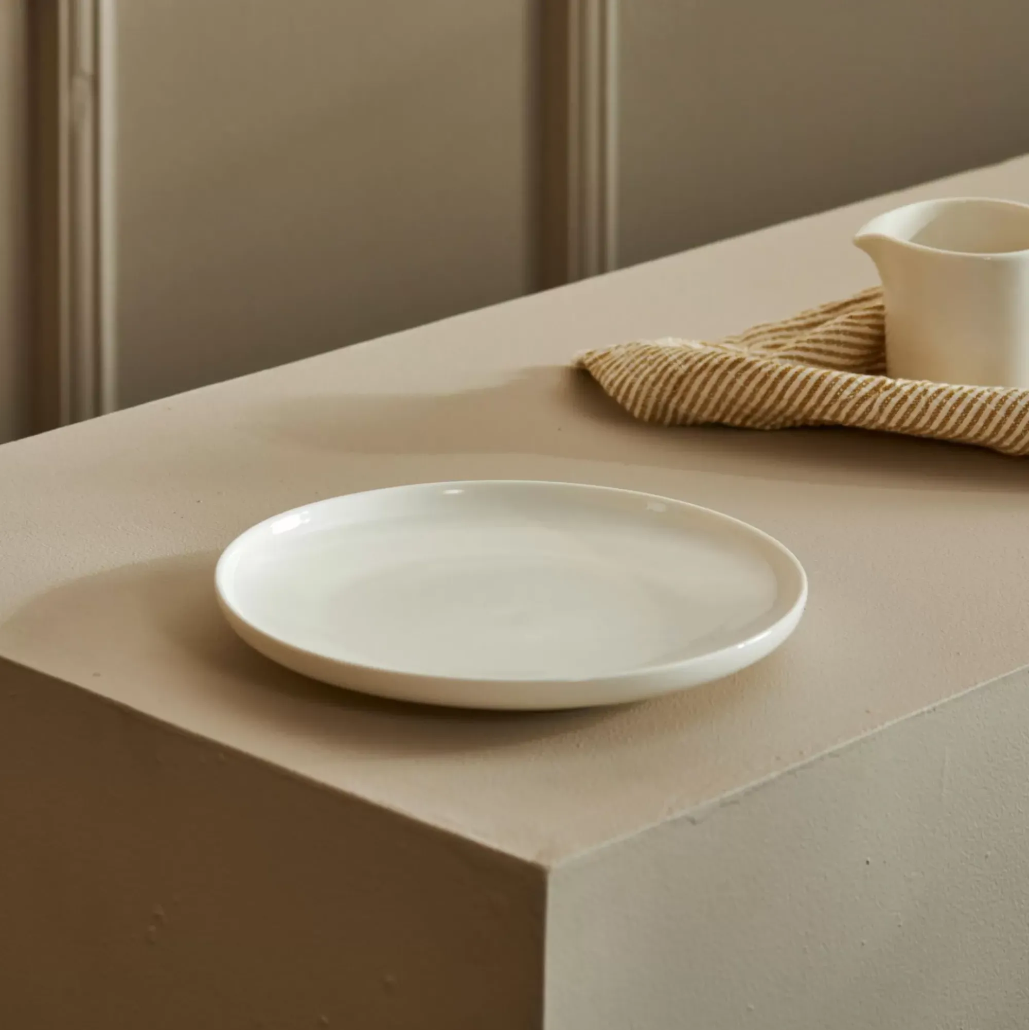 CASA Platos|Moon Plato De Postre Blanco