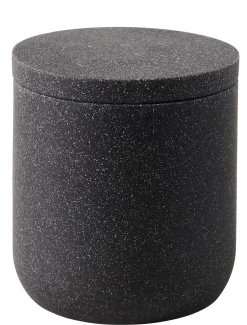 CASA Accesorios De Tocador|Moon Soporte De Algodones Con Tapa Gris Oscuro