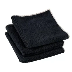 CASA Panos De Cocina|Multi Pano De Microfibra Juego De 3 Negro