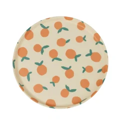 CASA Bandejas|Naranja Bandeja Redonda Blanco, Naranja