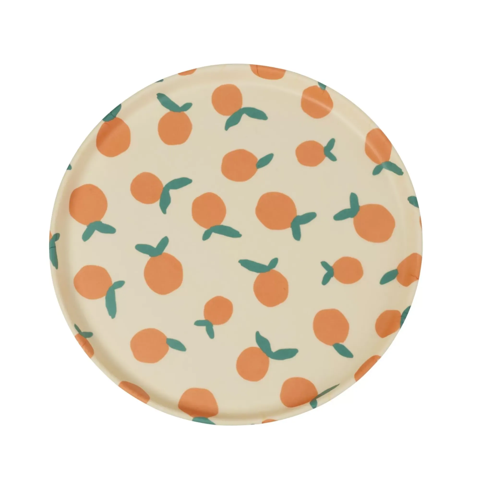 CASA Bandejas|Naranja Bandeja Redonda Blanco, Naranja